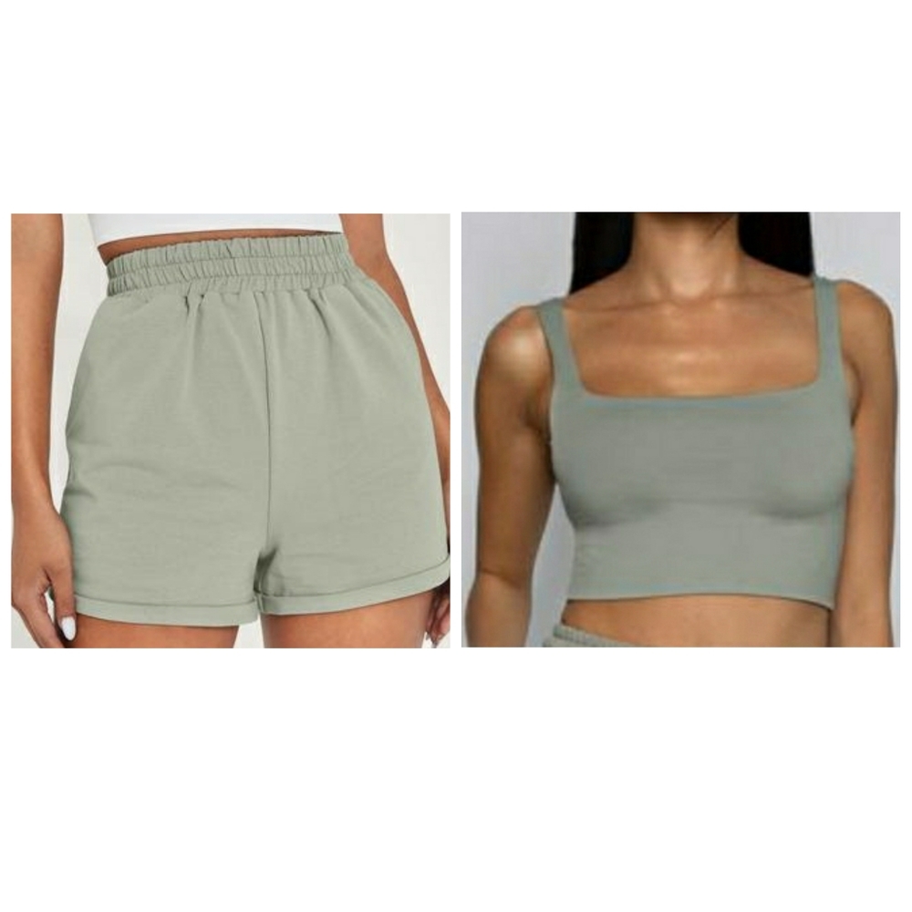 MESHKI :: SAGE SHORT AND TOP SET